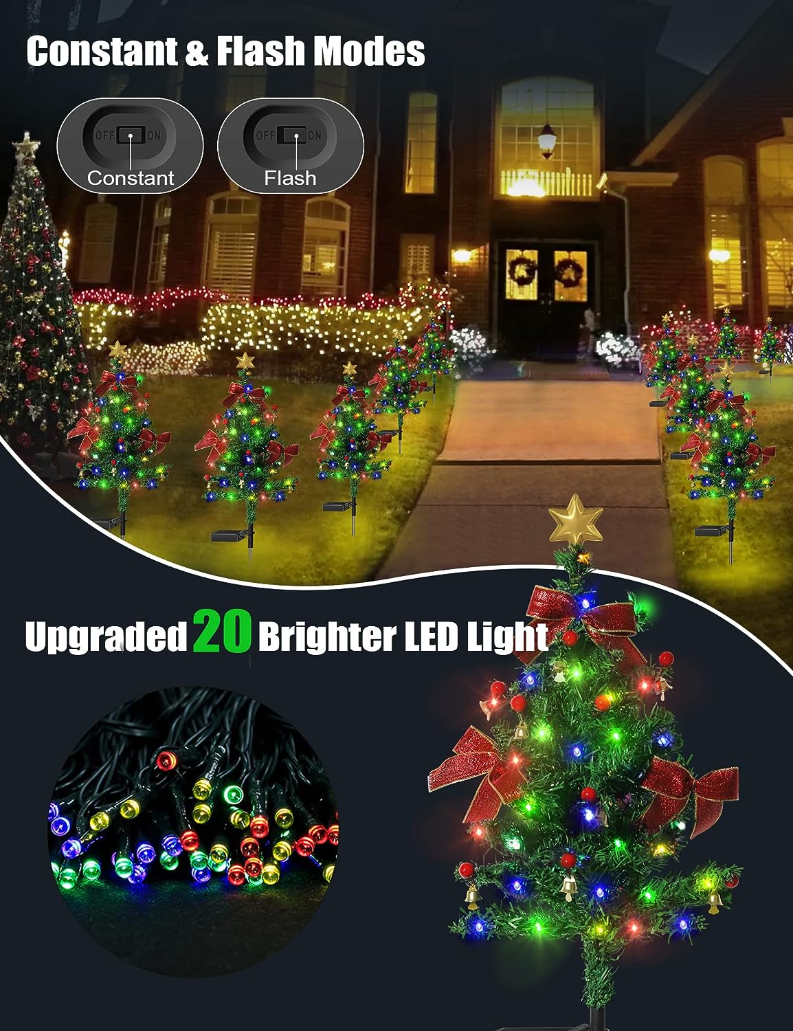 🎁Last Day 49% OFF - 🎄Solar Christmas Decorations Tree Lights✨
