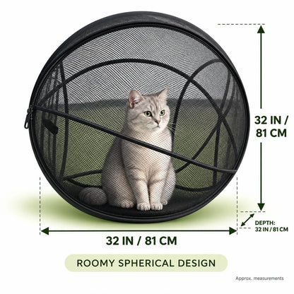 🐱🌿 FreshAir Cat HavenTM – Pop-Up Mesh Playpen