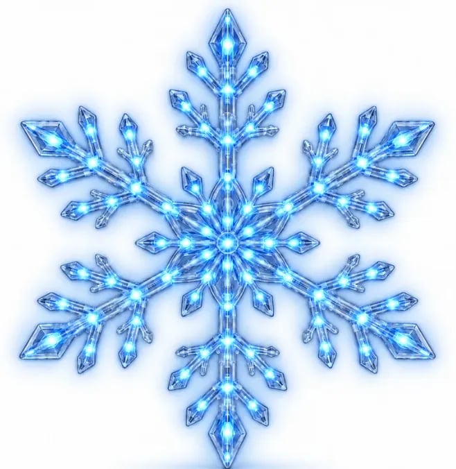 ❄️ LED Snowflake Wall Lights | 🎄3D Christmas Snowflake Decor with blue-white lighting, remote control & magical indoor holiday atmosphere ✨