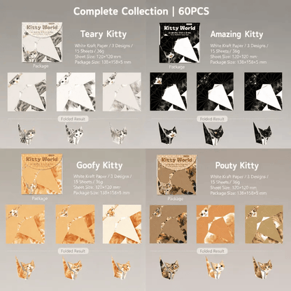 Kitty World 3D Cat Origami Kit