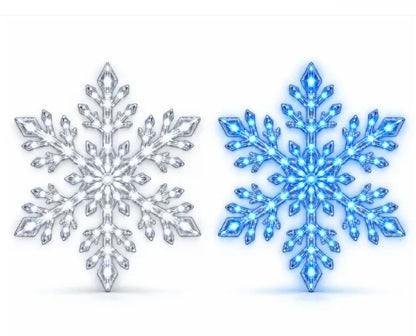❄️ LED Snowflake Wall Lights | 🎄3D Christmas Snowflake Decor with blue-white lighting, remote control & magical indoor holiday atmosphere ✨